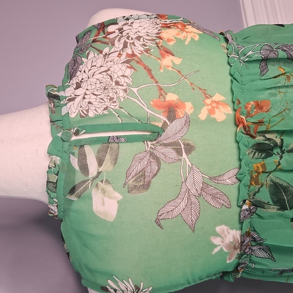 Maxsport Lush Verdant Tiered Ruffle Mini Dress - Picture 12 of 14